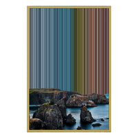 24×34" Metallic Float Frame Canvas - Gold Frame variant