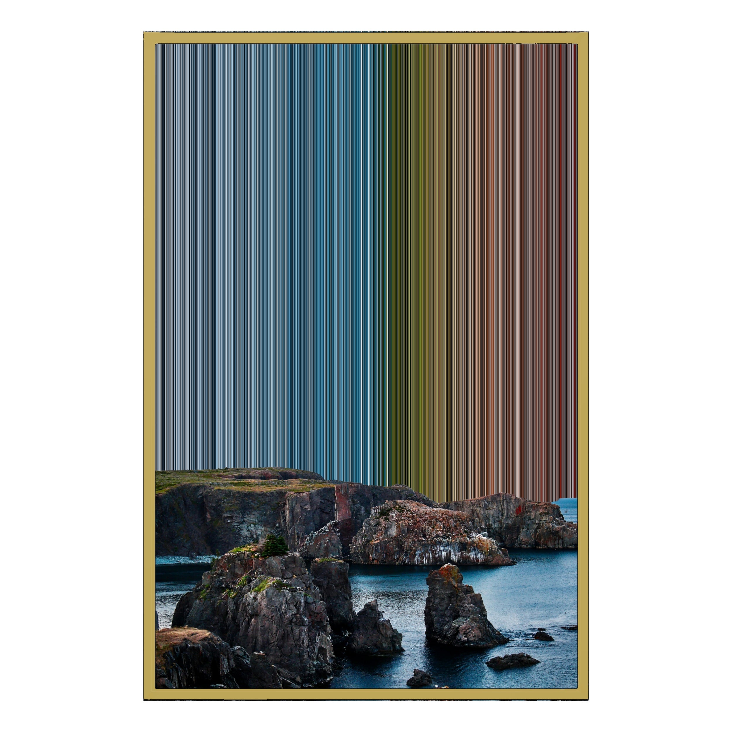 24×34" Metallic Float Frame Canvas - Gold Frame variant