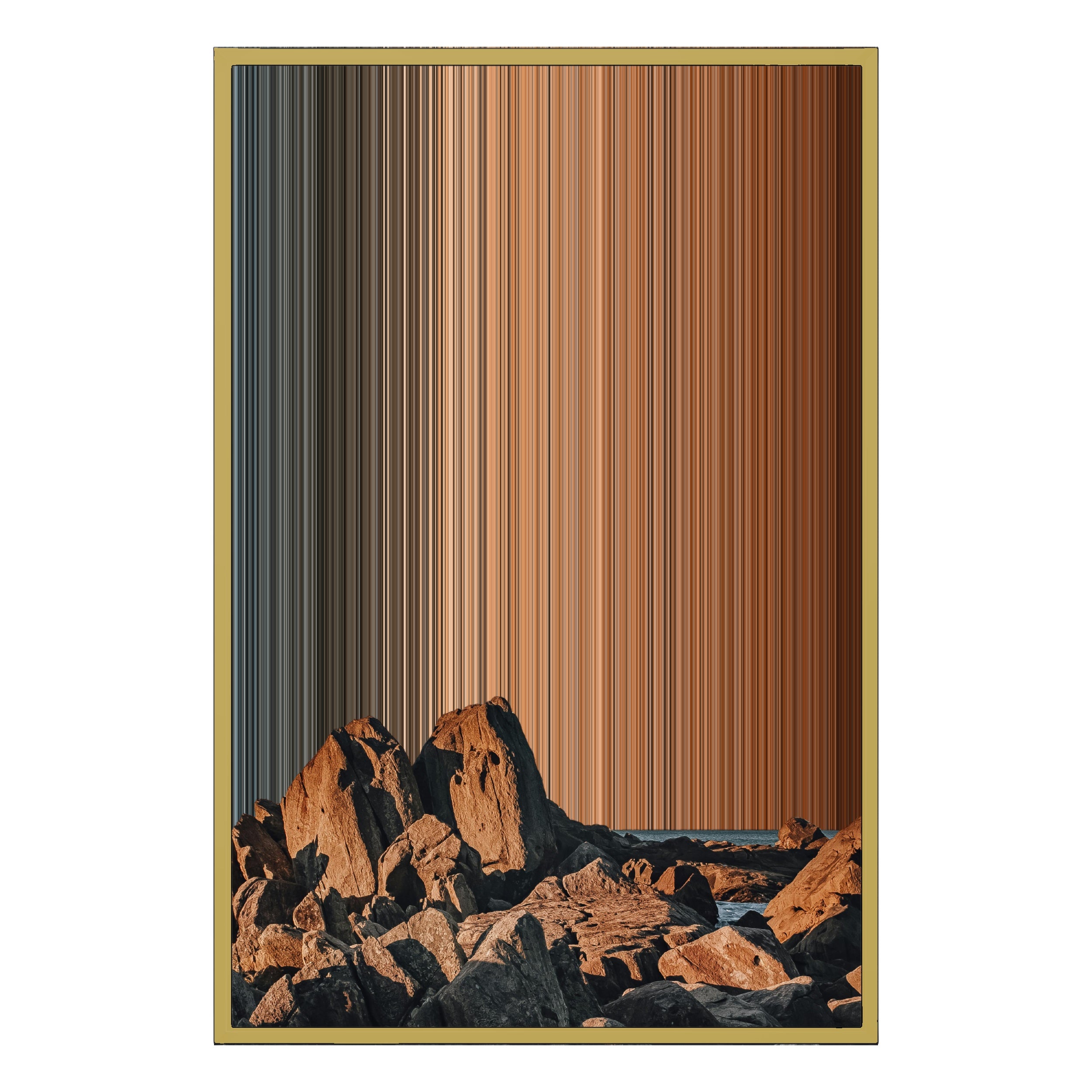 24×34" Metallic Float Frame Canvas - Gold Frame variant