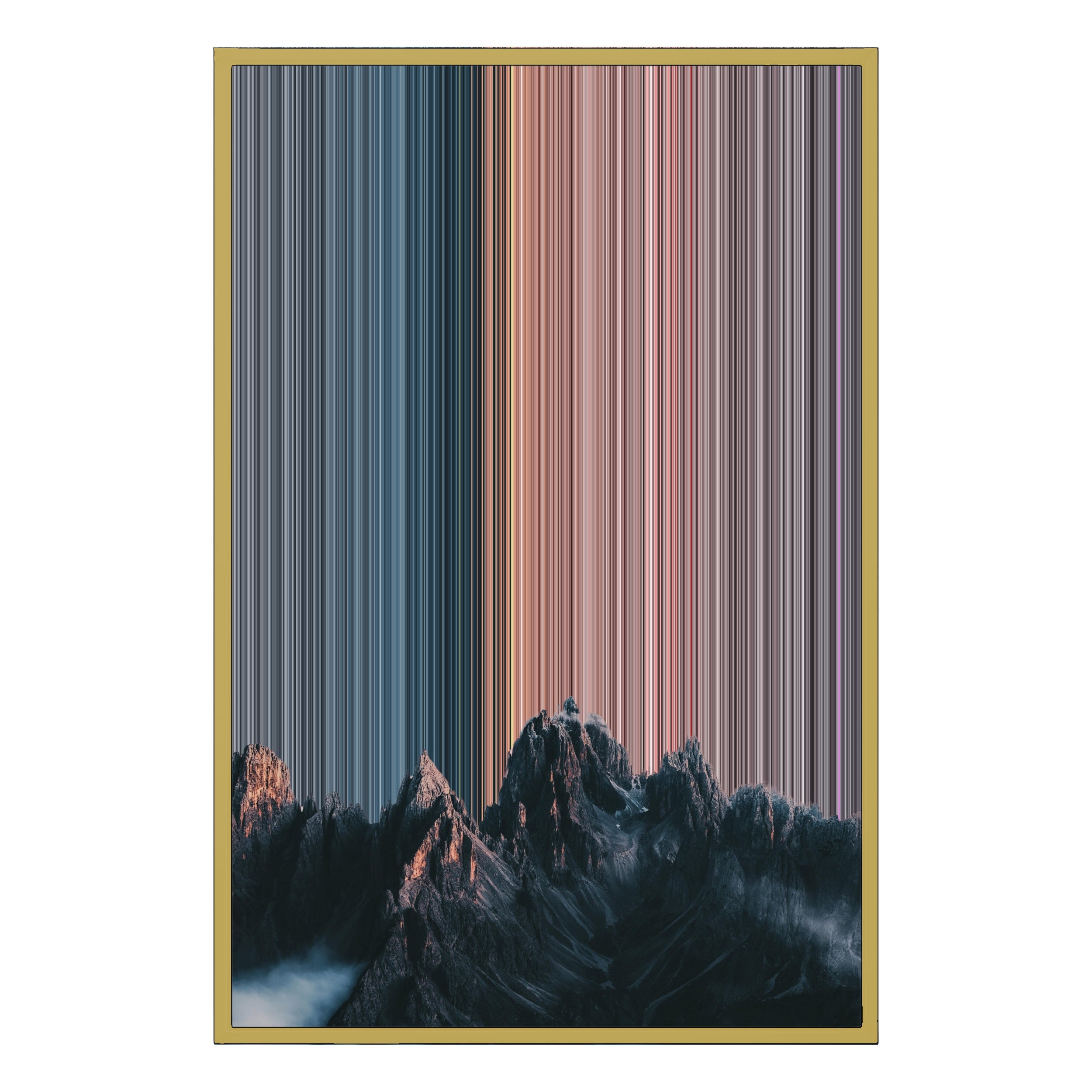 24×34" Metallic Float Frame Canvas - Gold Frame variant