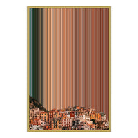 24×34" Metallic Float Frame Canvas - Gold Frame variant