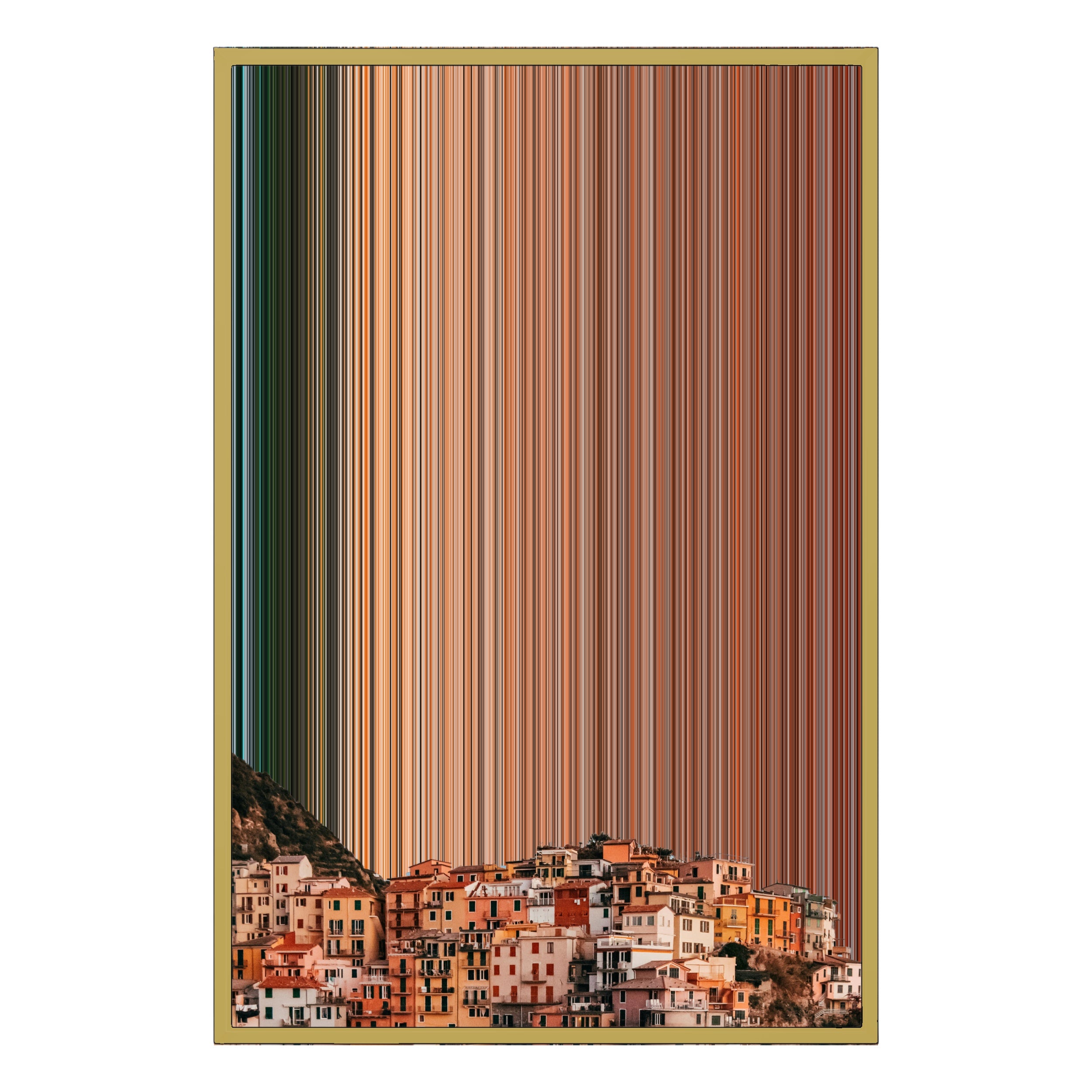 24×34" Metallic Float Frame Canvas - Gold Frame variant