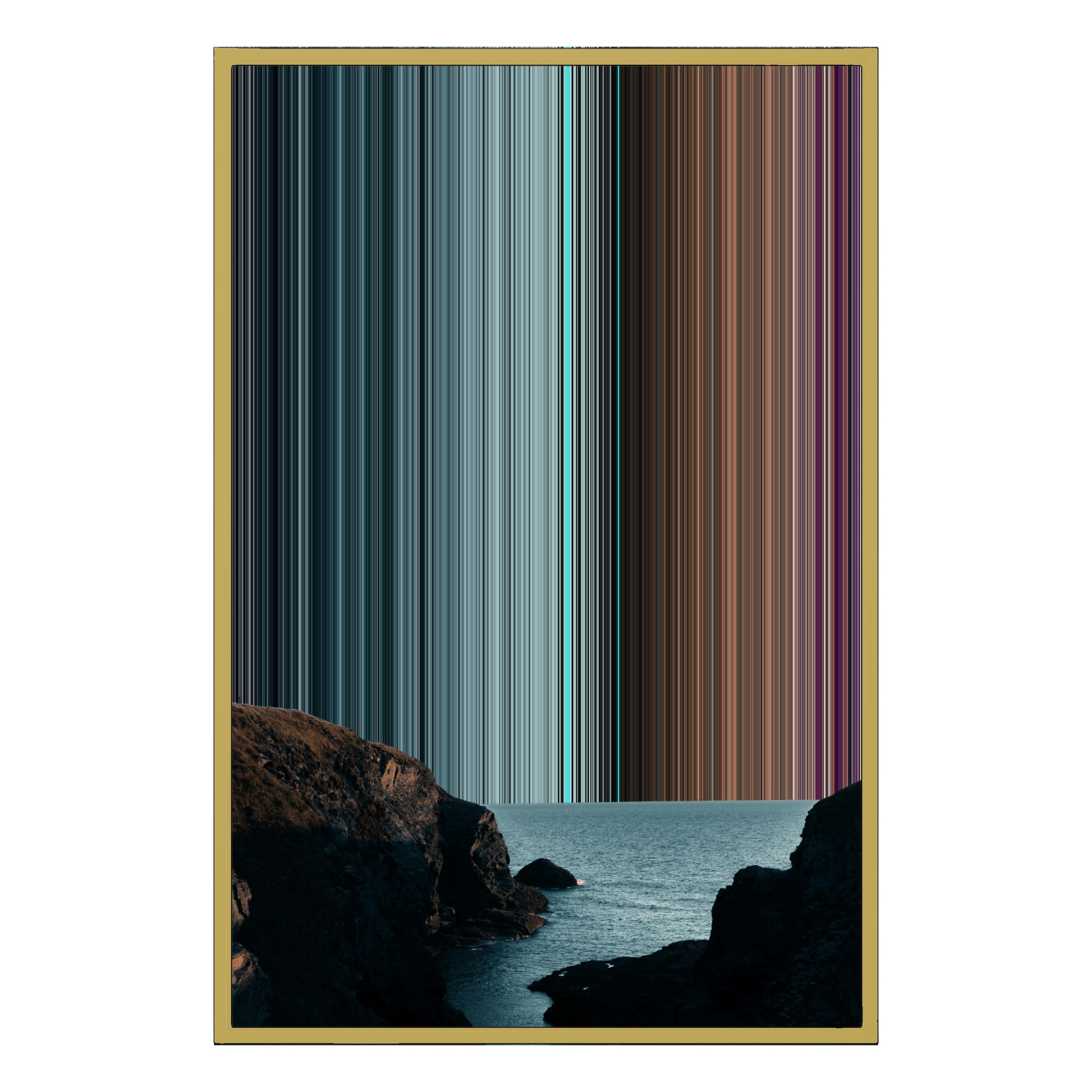 24×34" Metallic Float Frame Canvas - Gold Frame variant