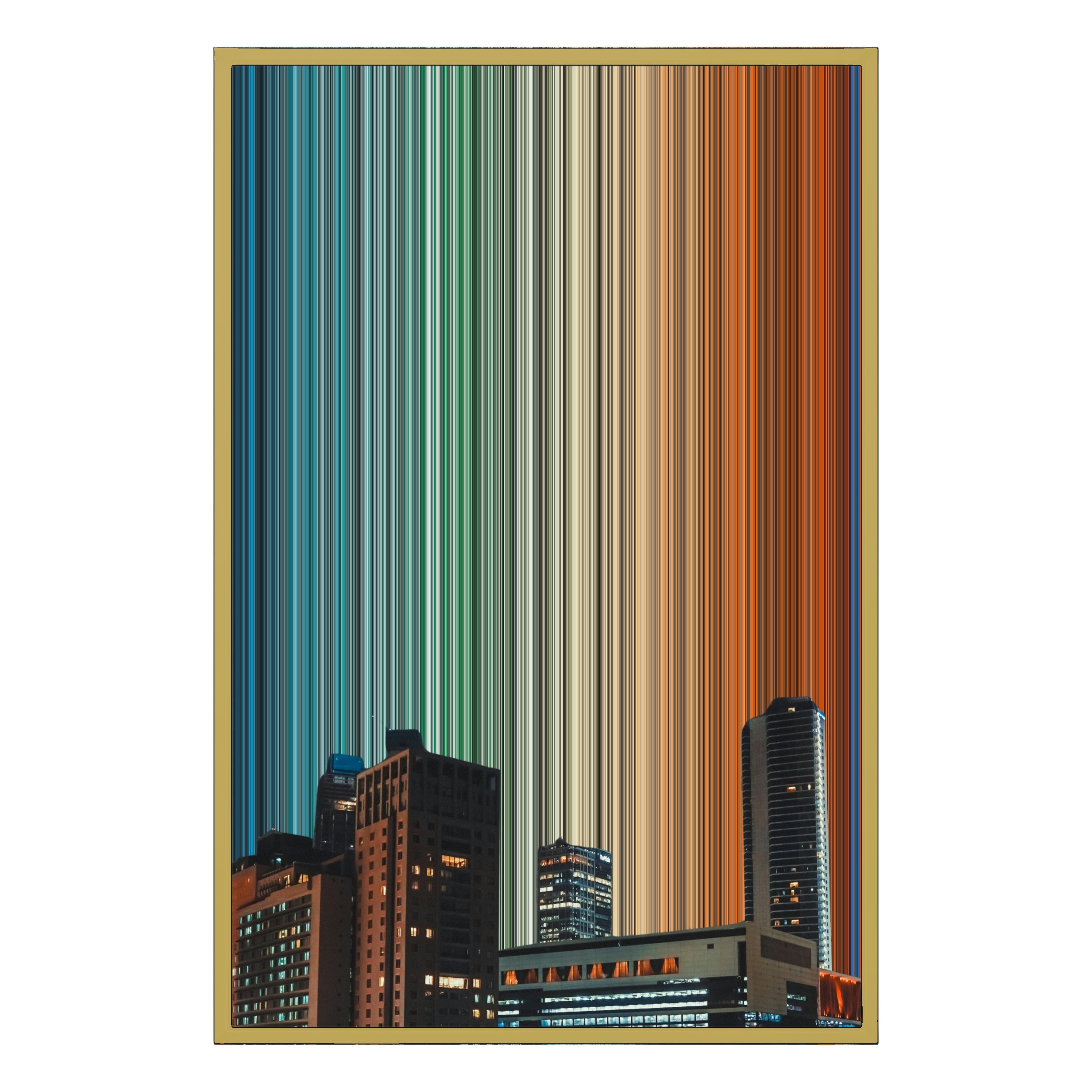 24×34" Metallic Float Frame Canvas - Gold Frame variant