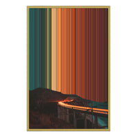 24×34" Metallic Float Frame Canvas - Gold Frame variant