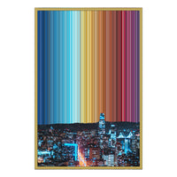 24×34" Metallic Float Frame Canvas - Gold Frame variant