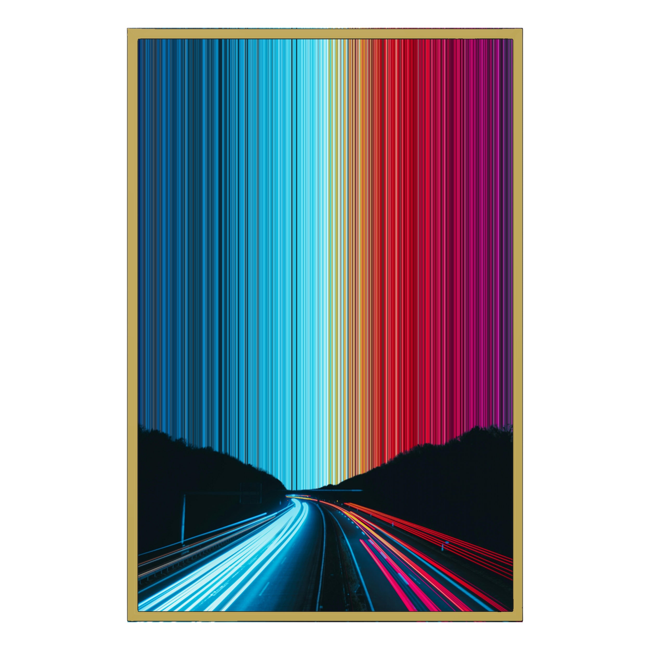 24×34" Metallic Float Frame Canvas - Gold Frame variant