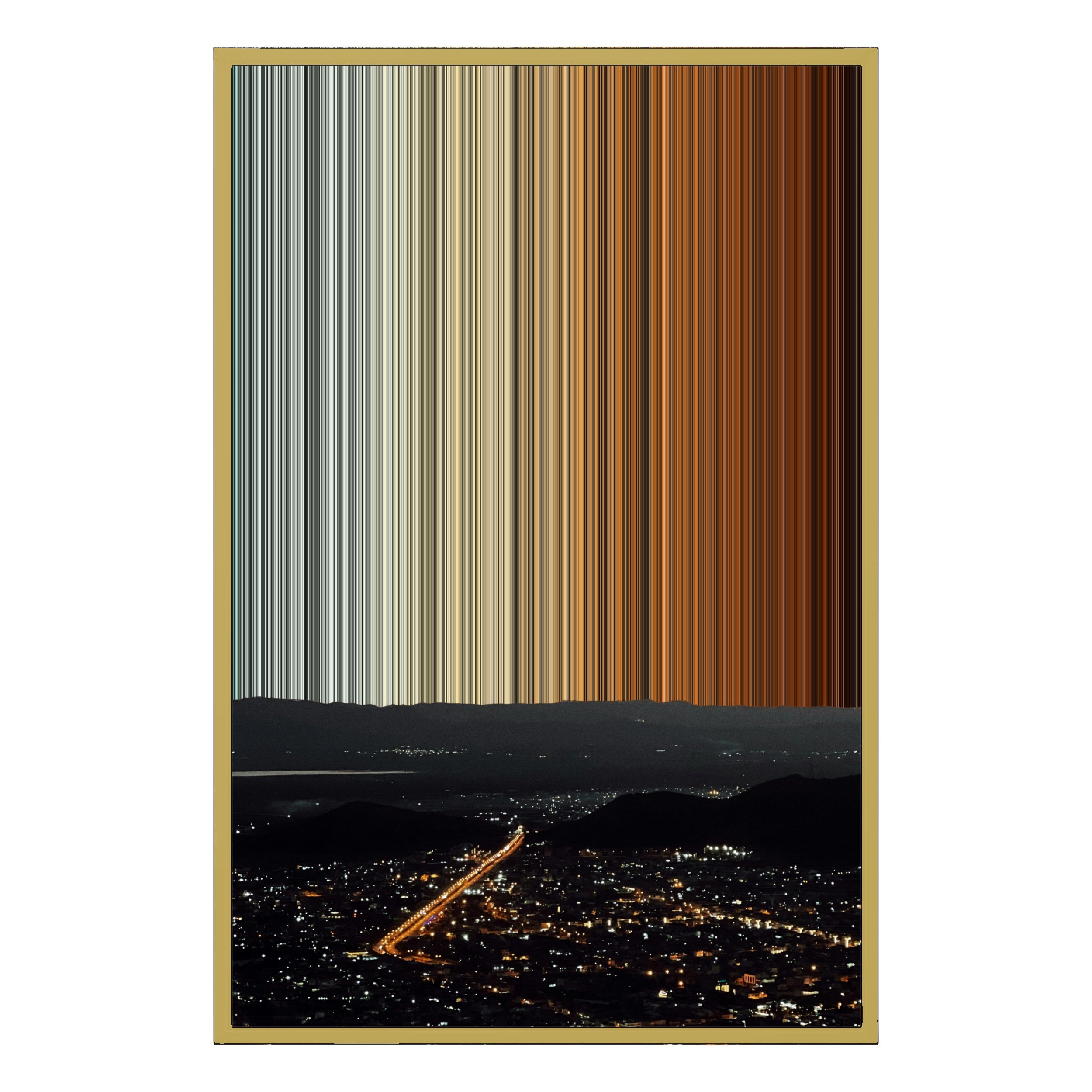 24×34" Metallic Float Frame Canvas - Gold Frame variant