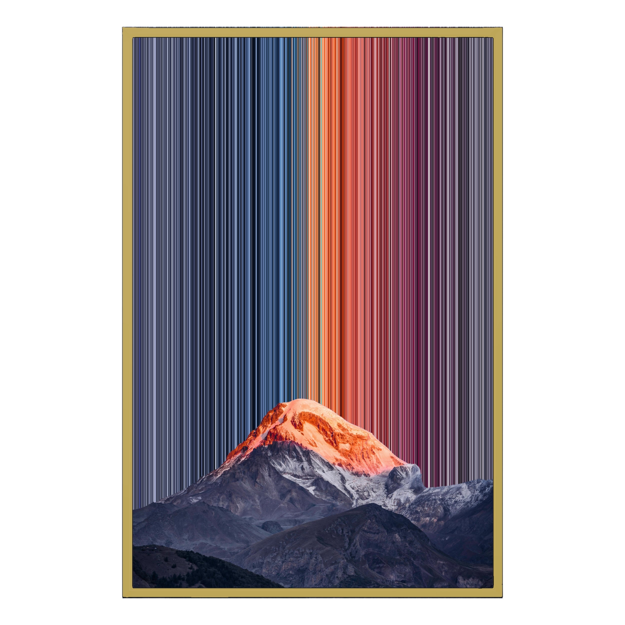 24×34" Metallic Float Frame Canvas - Gold Frame variant