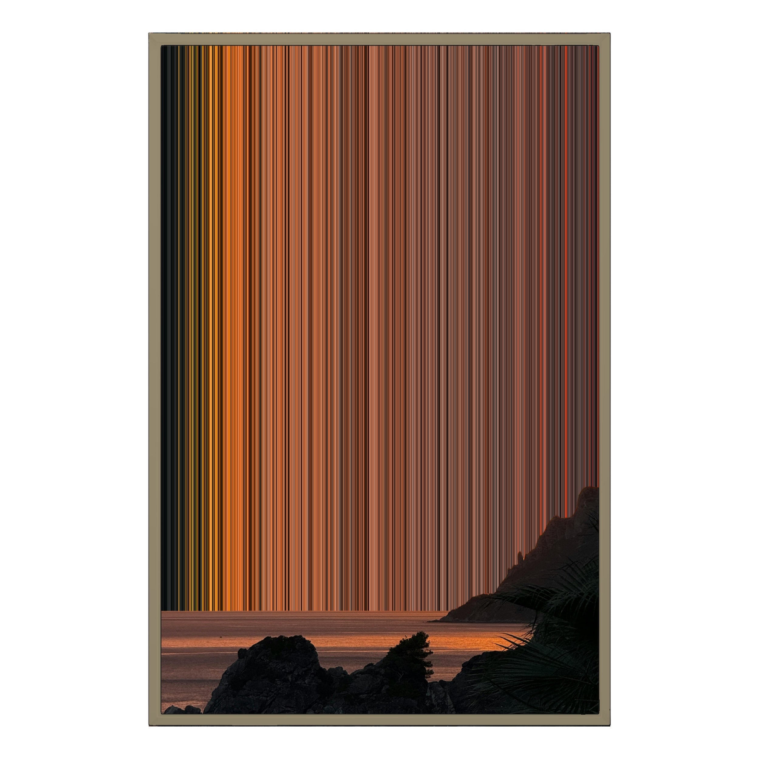 24×34" Metallic Float Frame Canvas - Natural Frame variant