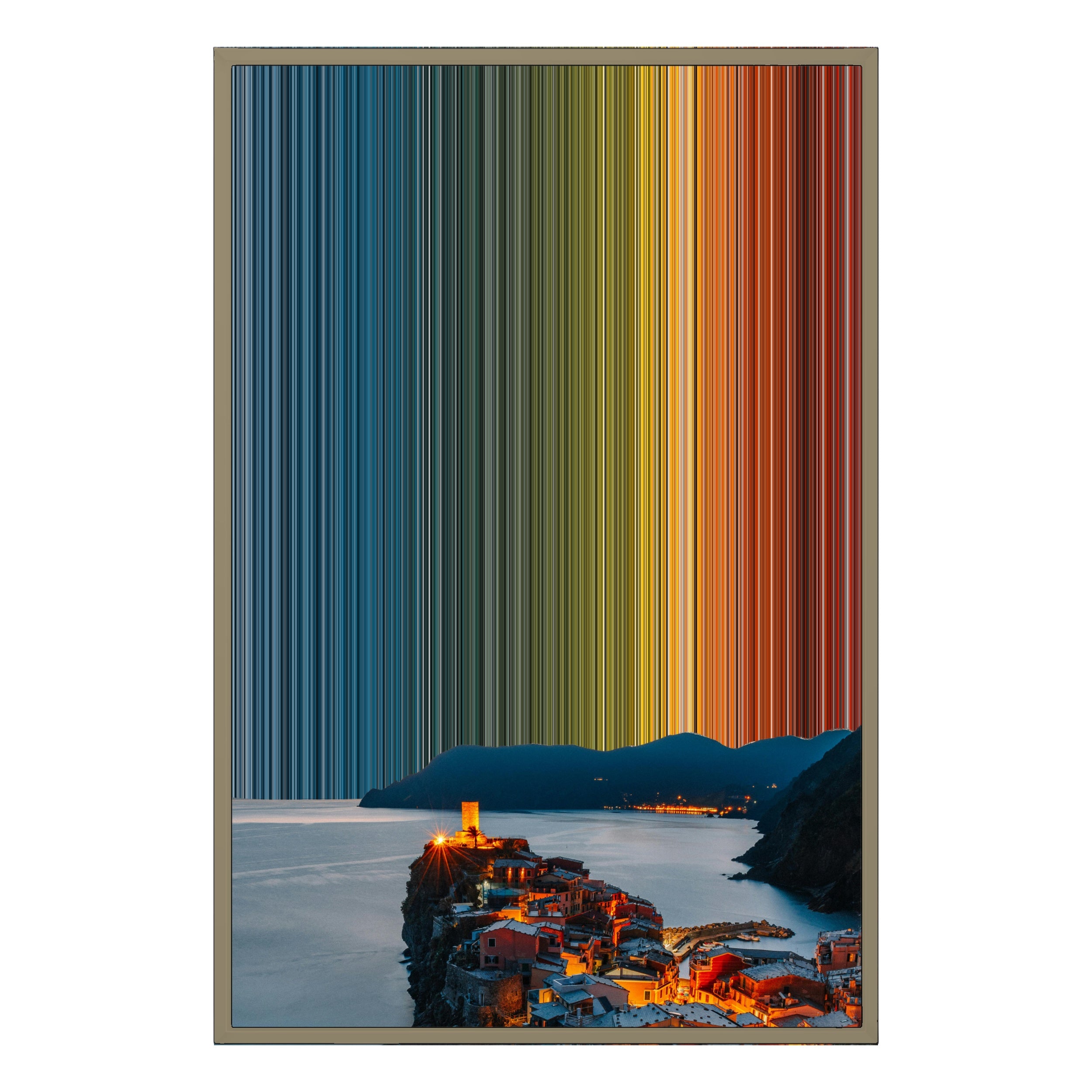 24×34" Metallic Float Frame Canvas - Natural Frame variant