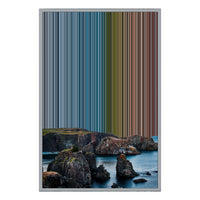 24×34" Metallic Float Frame Canvas - Silver Frame variant