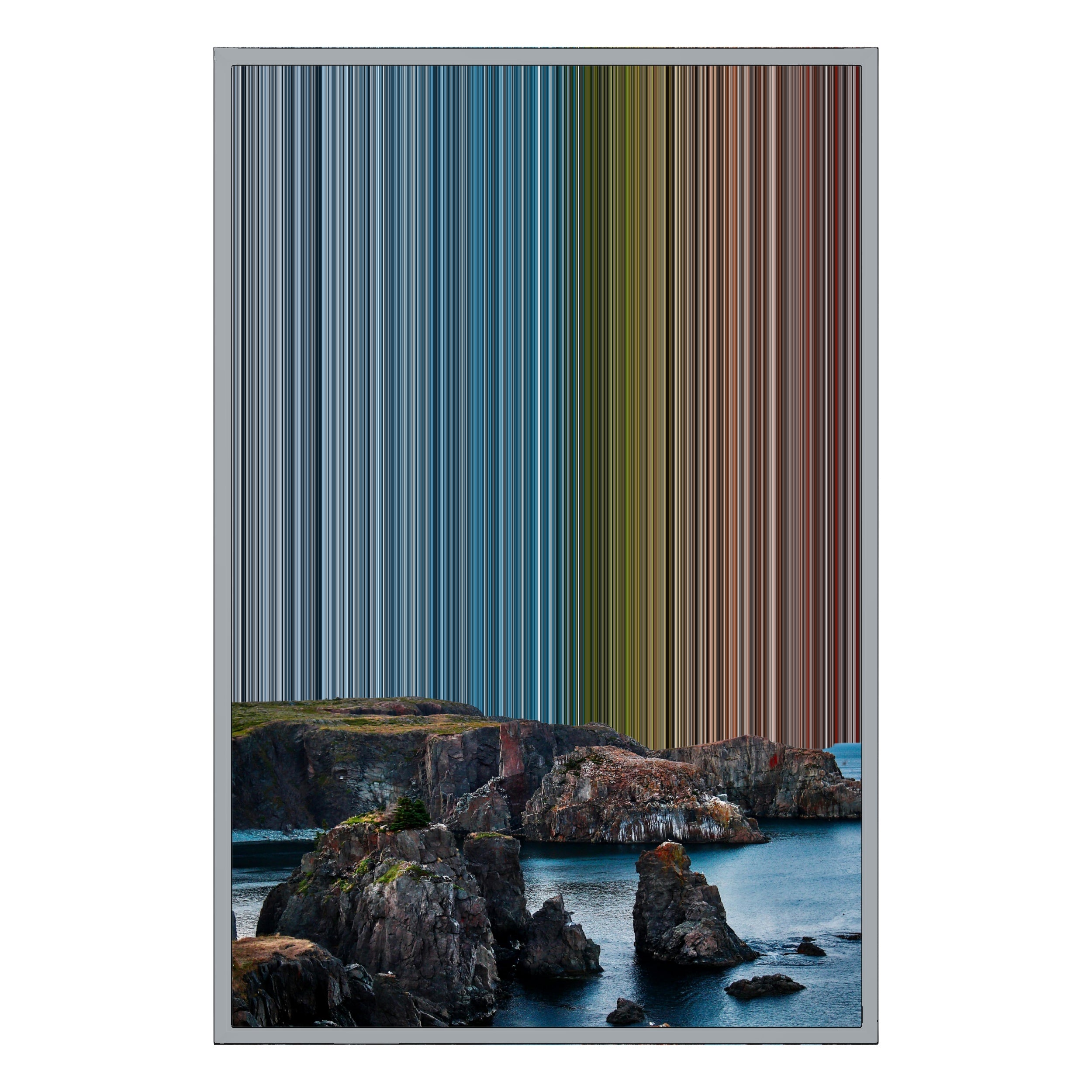 24×34" Metallic Float Frame Canvas - Silver Frame variant