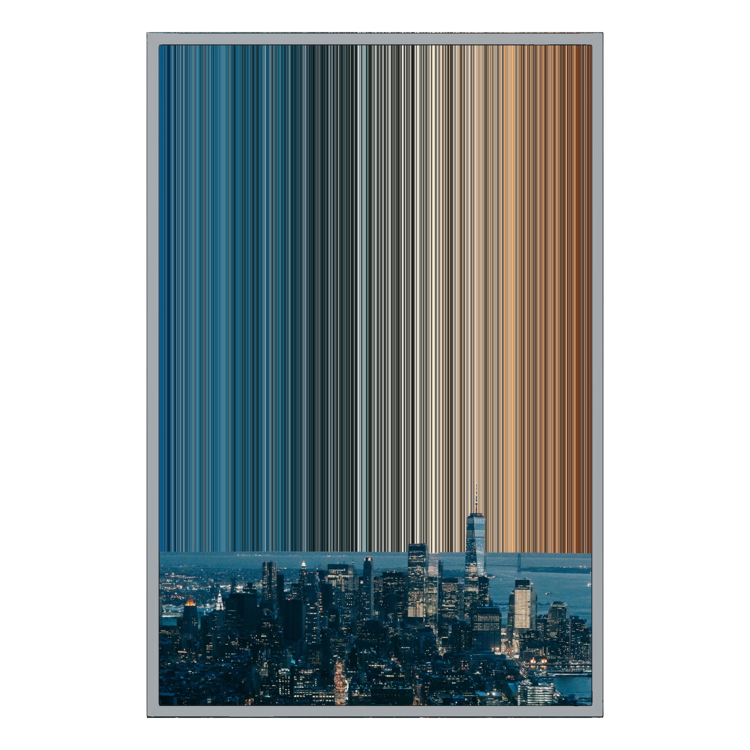 24×34" Metallic Float Frame Canvas - Silver Frame variant