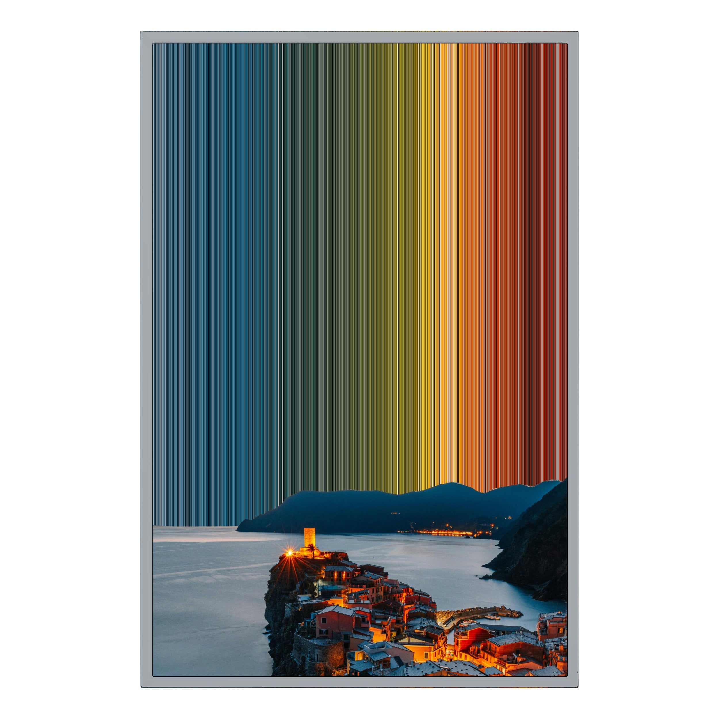 24×34" Metallic Float Frame Canvas - Silver Frame variant