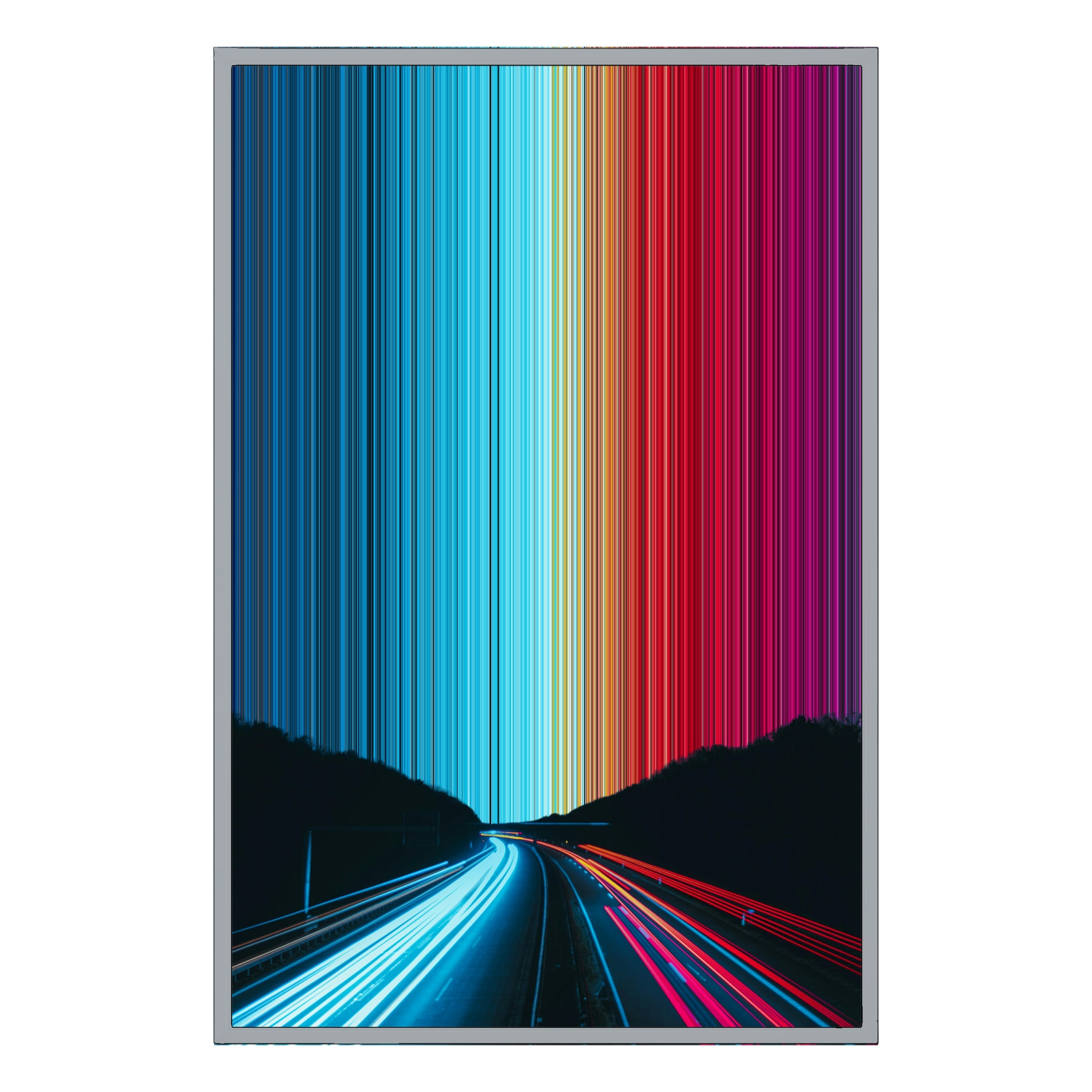 24×34" Metallic Float Frame Canvas - Silver Frame variant