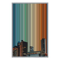 24×34" Metallic Float Frame Canvas - Silver Frame variant