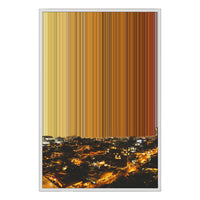 24×34" Metallic Float Frame Canvas - White Frame variant