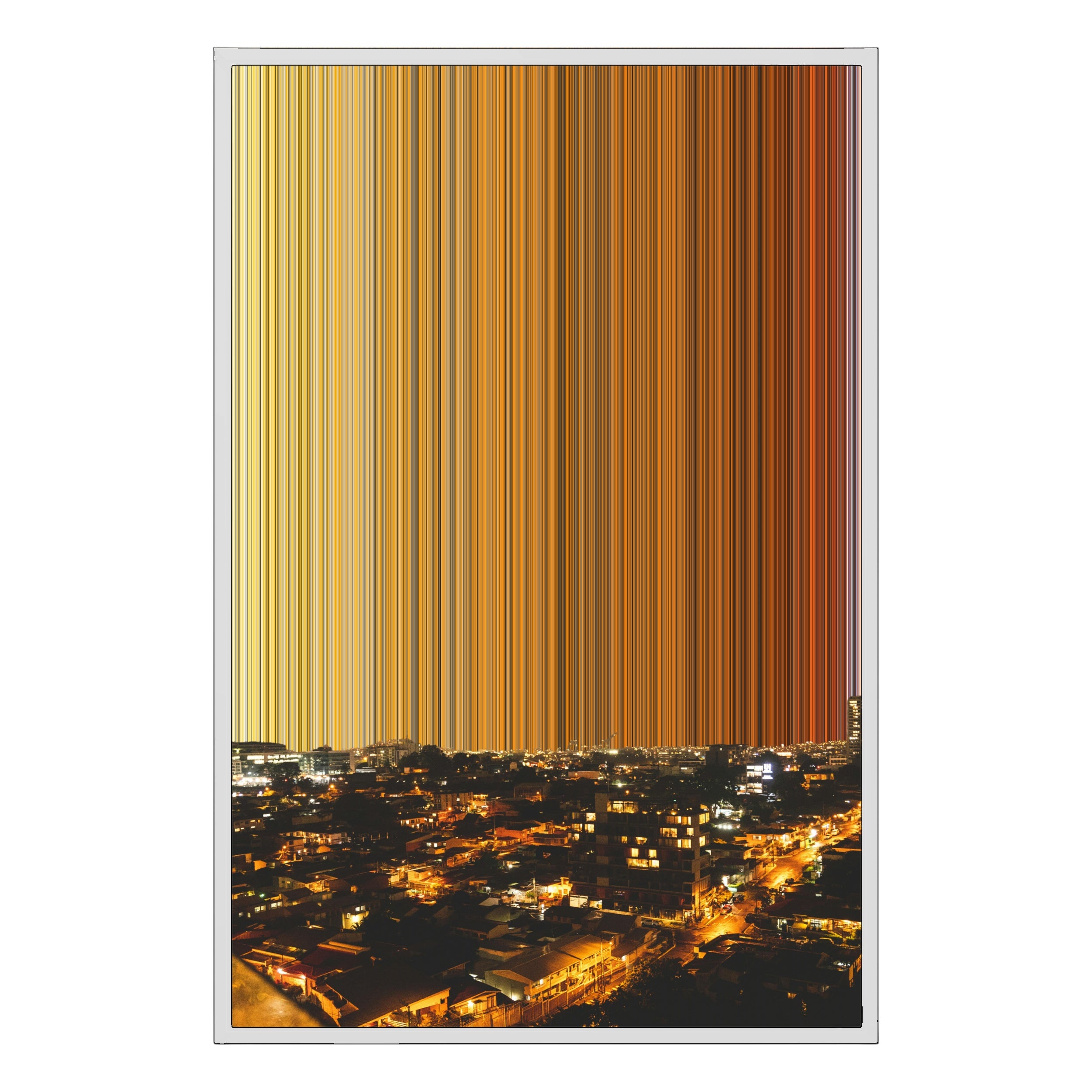 24×34" Metallic Float Frame Canvas - White Frame variant