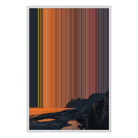 24×34" Metallic Float Frame Canvas - White Frame variant