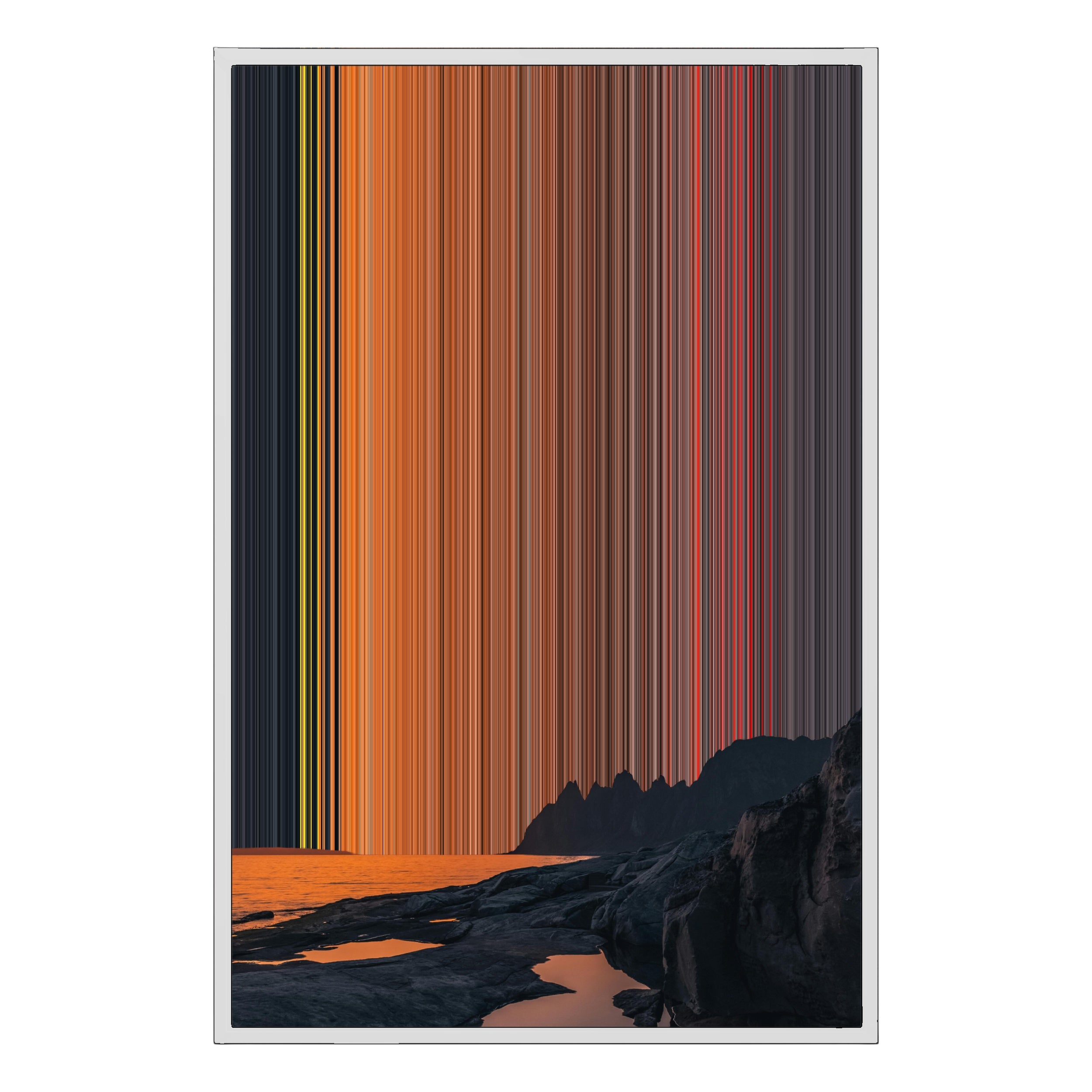 24×34" Metallic Float Frame Canvas - White Frame variant