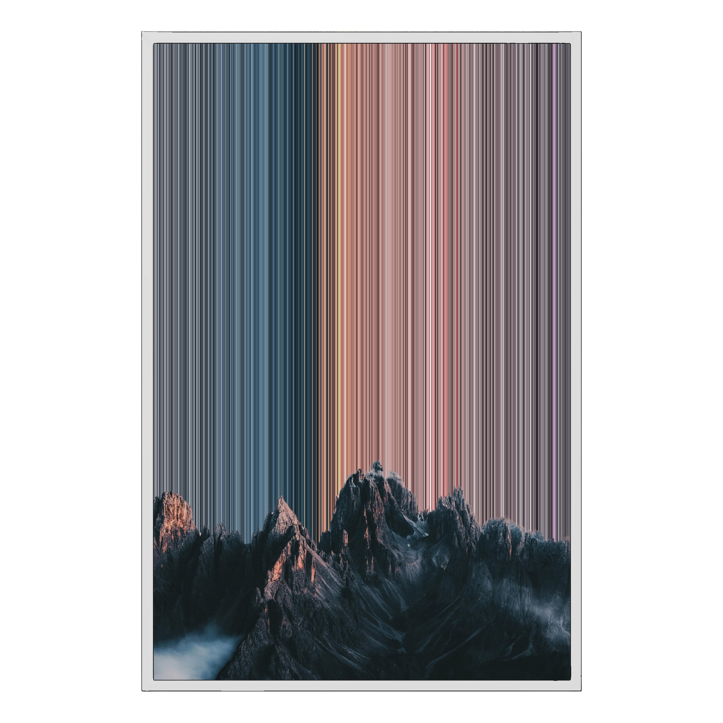 24×34" Metallic Float Frame Canvas - White Frame variant