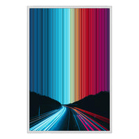 24×34" Metallic Float Frame Canvas - White Frame variant