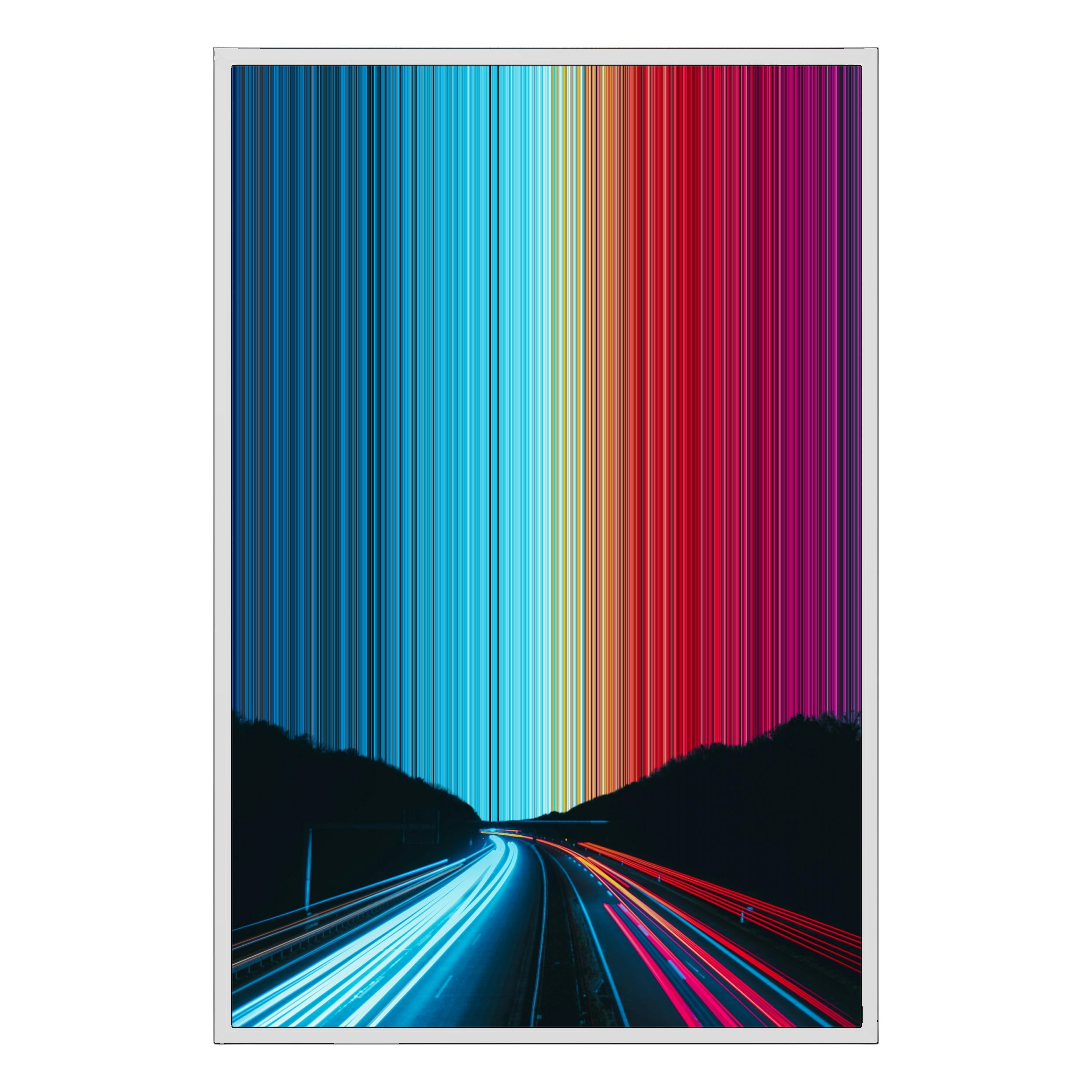 24×34" Metallic Float Frame Canvas - White Frame variant