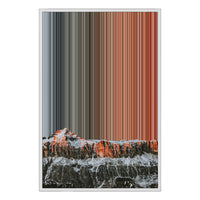 24×34" Metallic Float Frame Canvas - White Frame variant