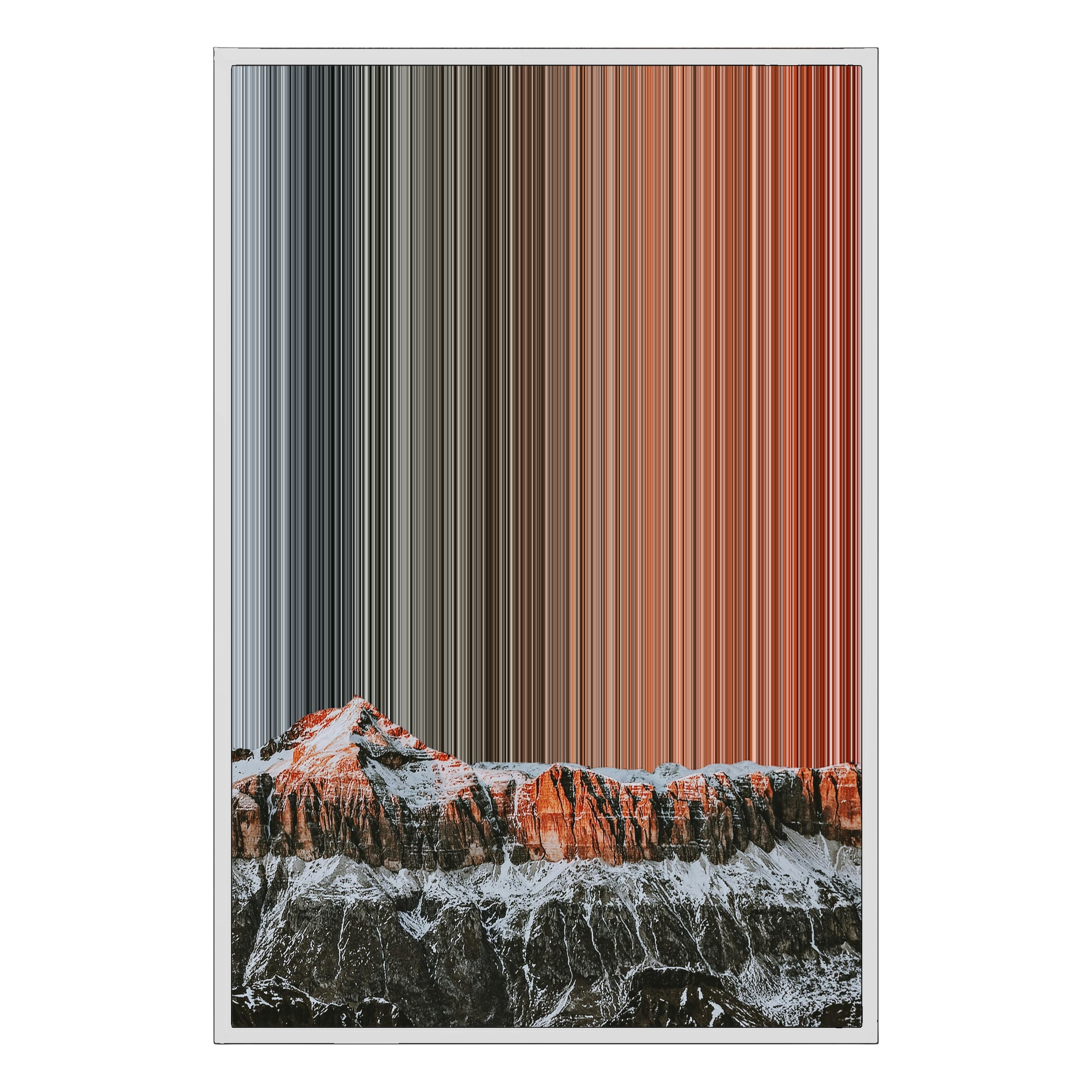 24×34" Metallic Float Frame Canvas - White Frame variant