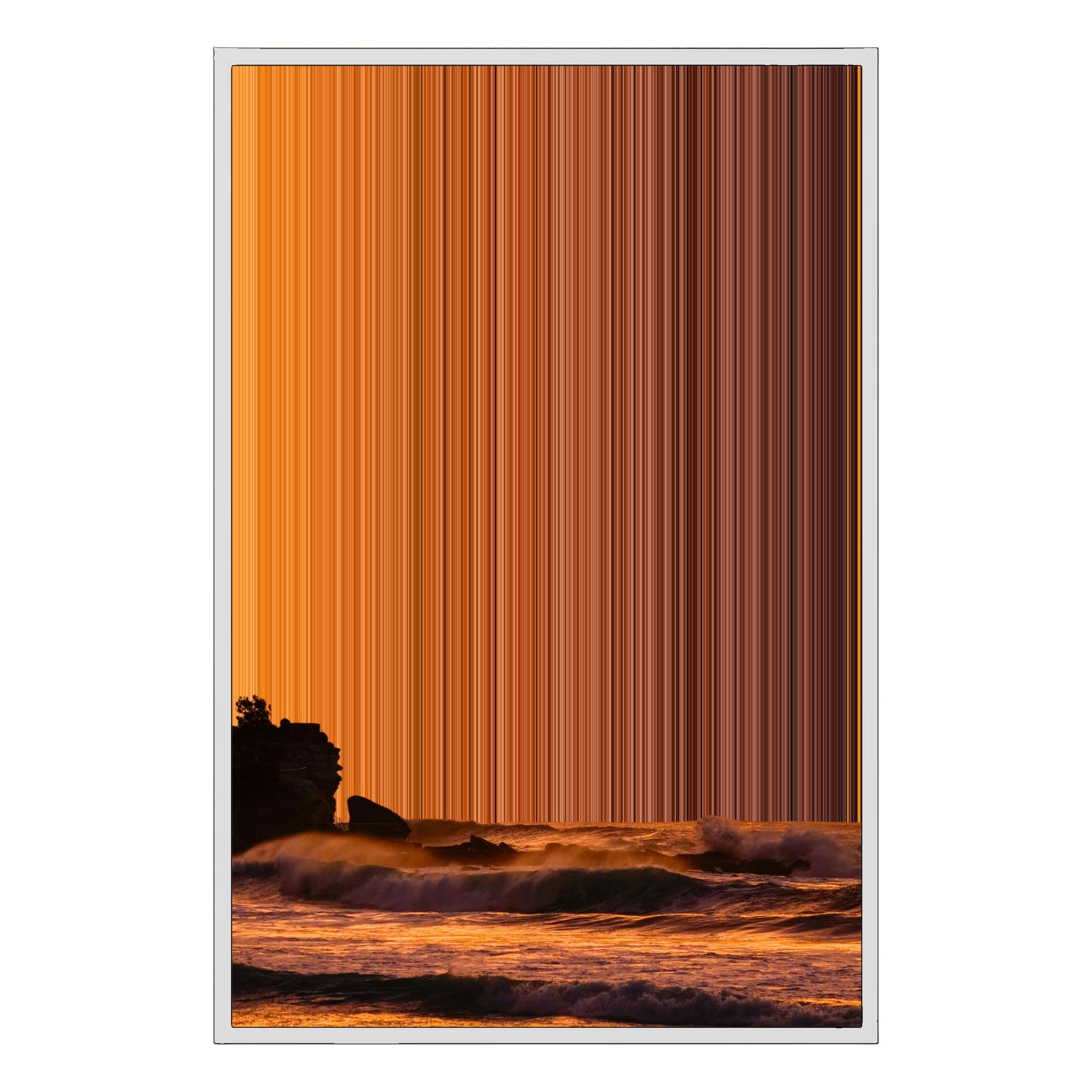 24×34" Metallic Float Frame Canvas - White Frame variant