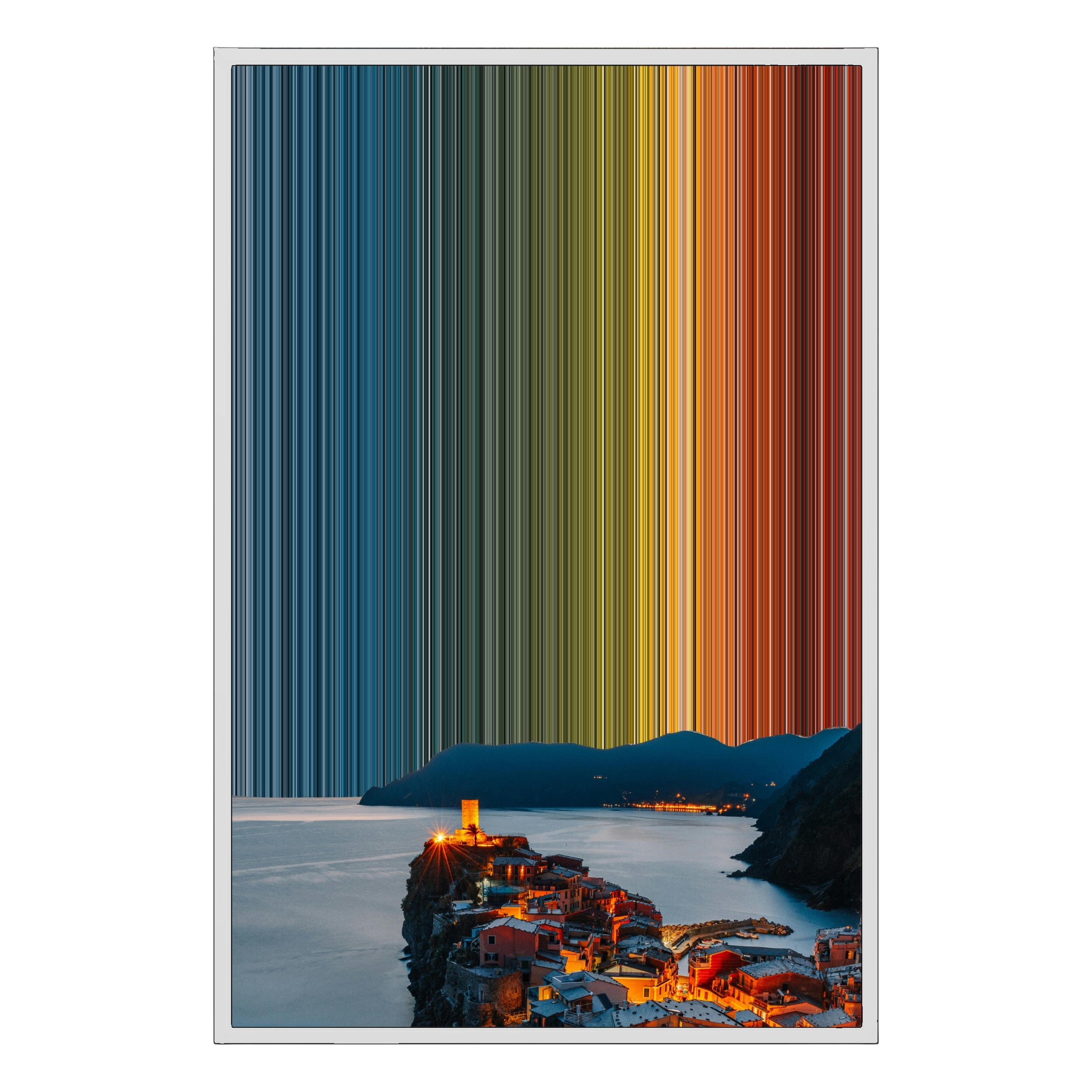 24×34" Metallic Float Frame Canvas - White Frame variant