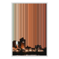 24×34" Metallic Float Frame Canvas - White Frame variant