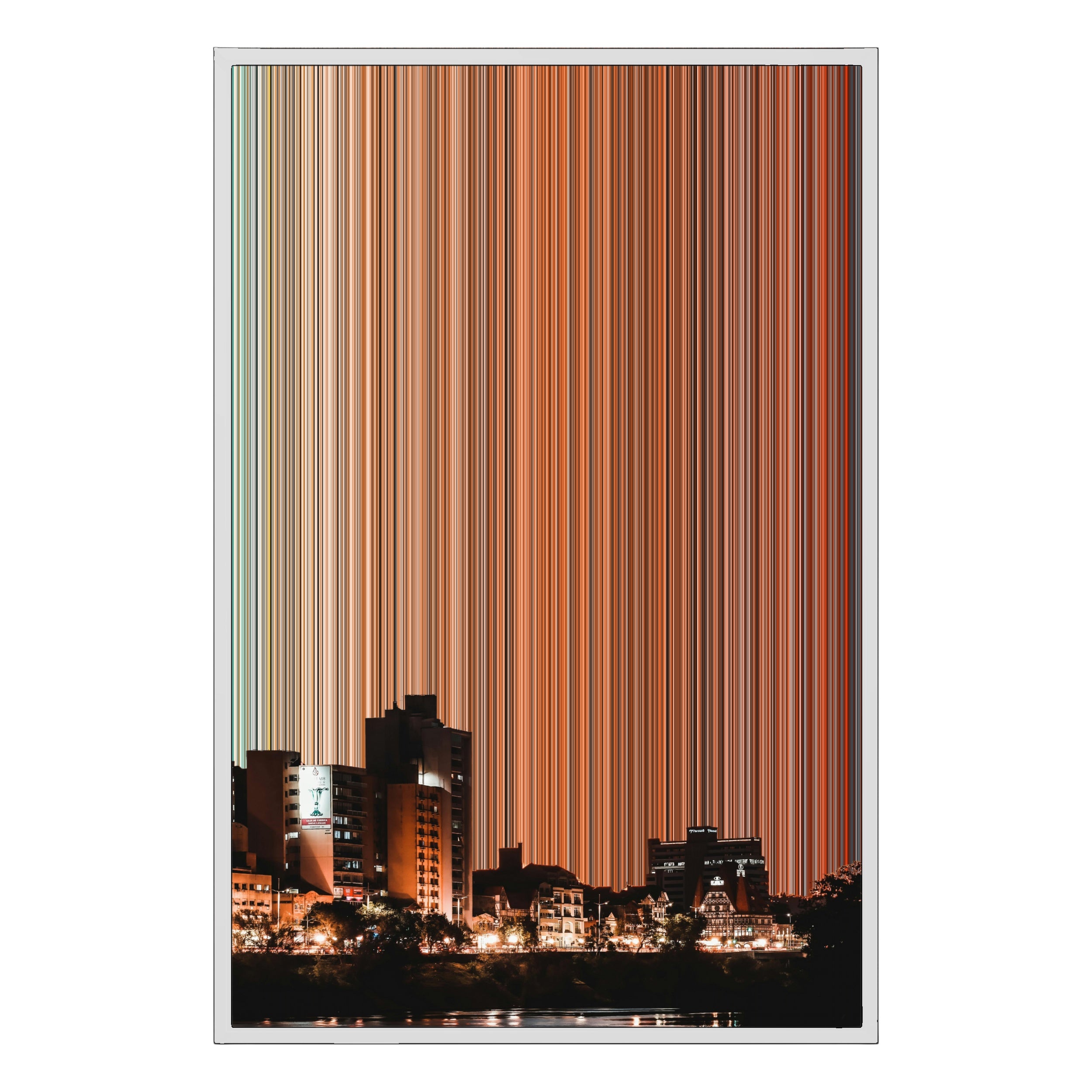 24×34" Metallic Float Frame Canvas - White Frame variant