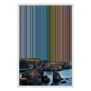 24×34" Metallic Float Frame Canvas - White Frame variant