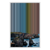 24×34" Metallic Float Frame Canvas - White Frame variant