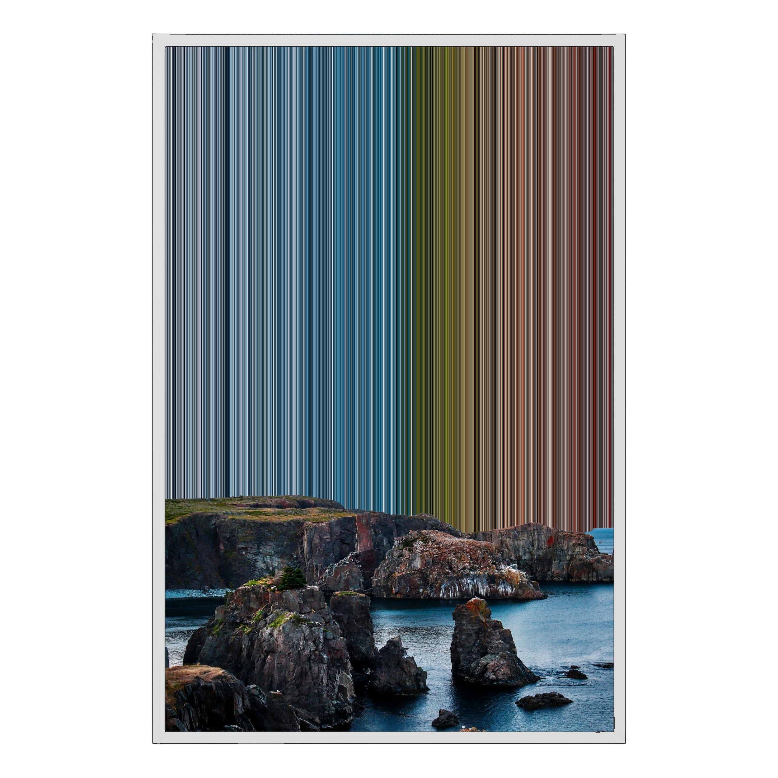 24×34" Metallic Float Frame Canvas - White Frame variant