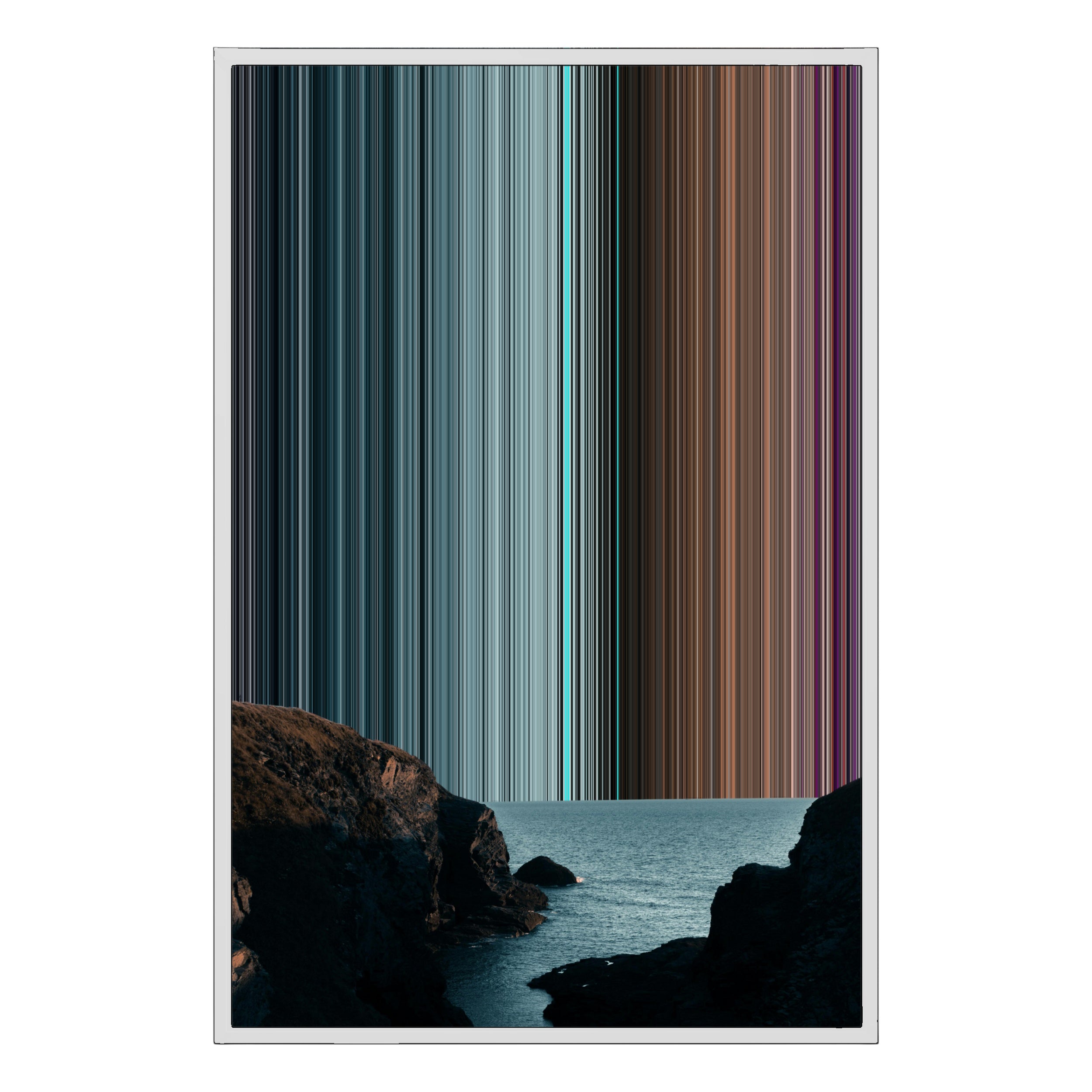 24×34" Metallic Float Frame Canvas - White Frame variant