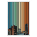 24×34" Metallic Float Frame Canvas - White Frame variant