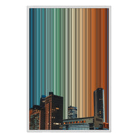 24×34" Metallic Float Frame Canvas - White Frame variant