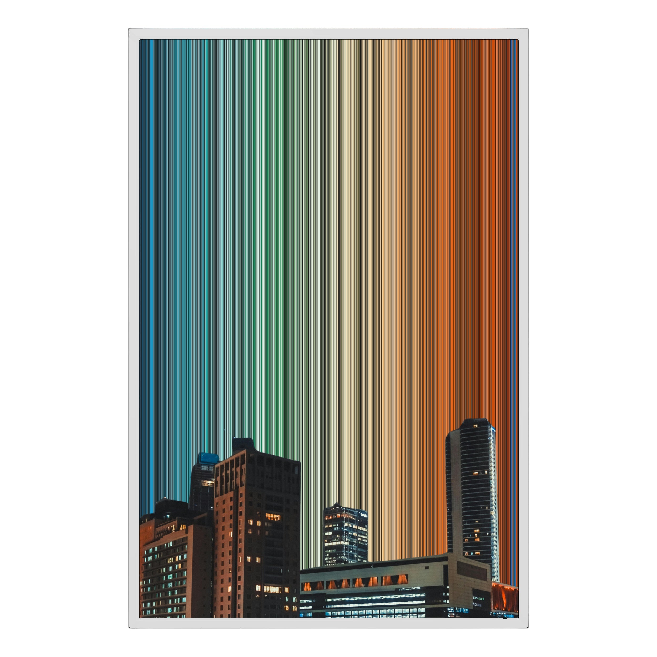 24×34" Metallic Float Frame Canvas - White Frame variant