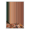 24×34" Metallic Float Frame Canvas - White Frame variant