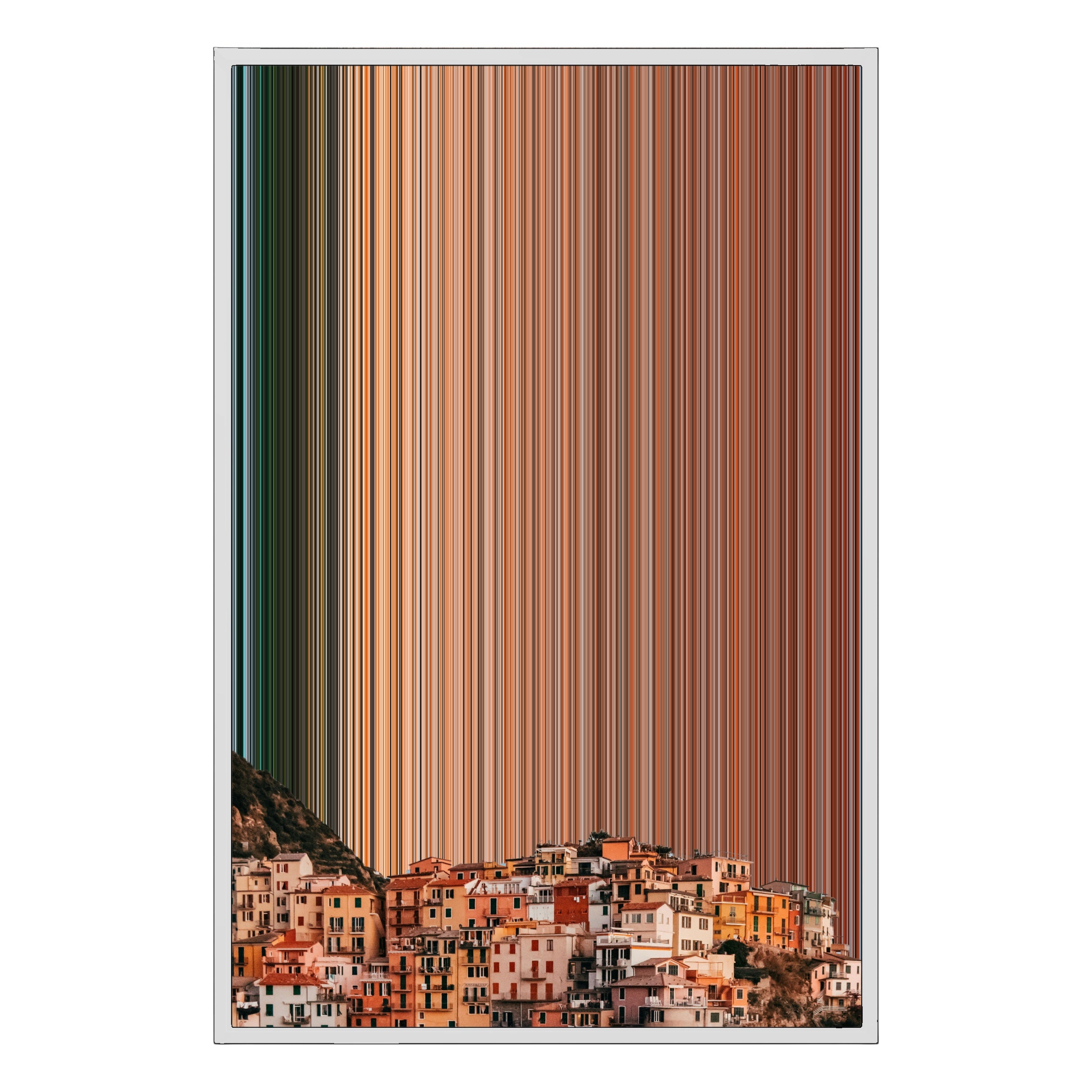 24×34" Metallic Float Frame Canvas - White Frame variant