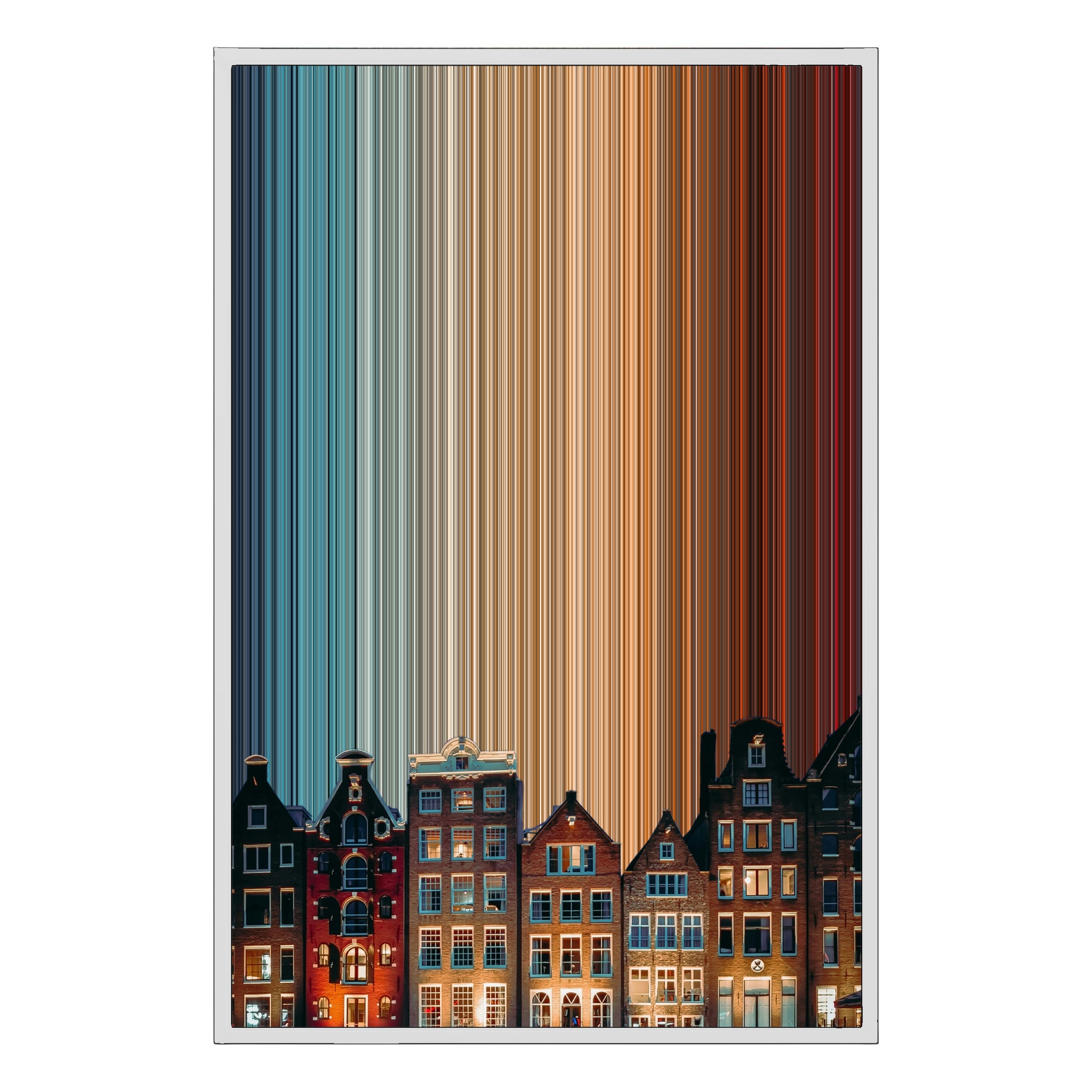 24×34" Metallic Float Frame Canvas - White Frame variant