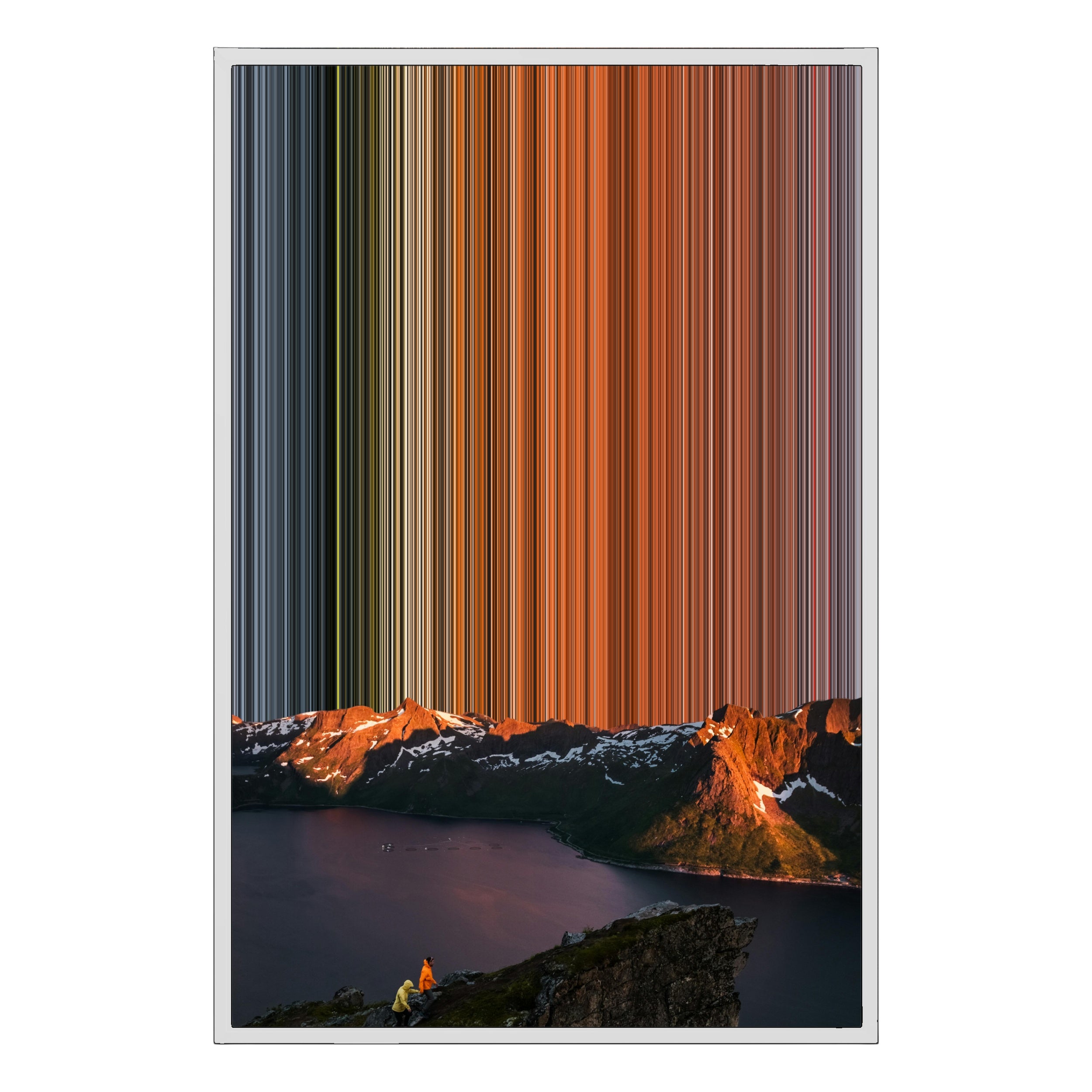 24×34" Metallic Float Frame Canvas - White Frame variant