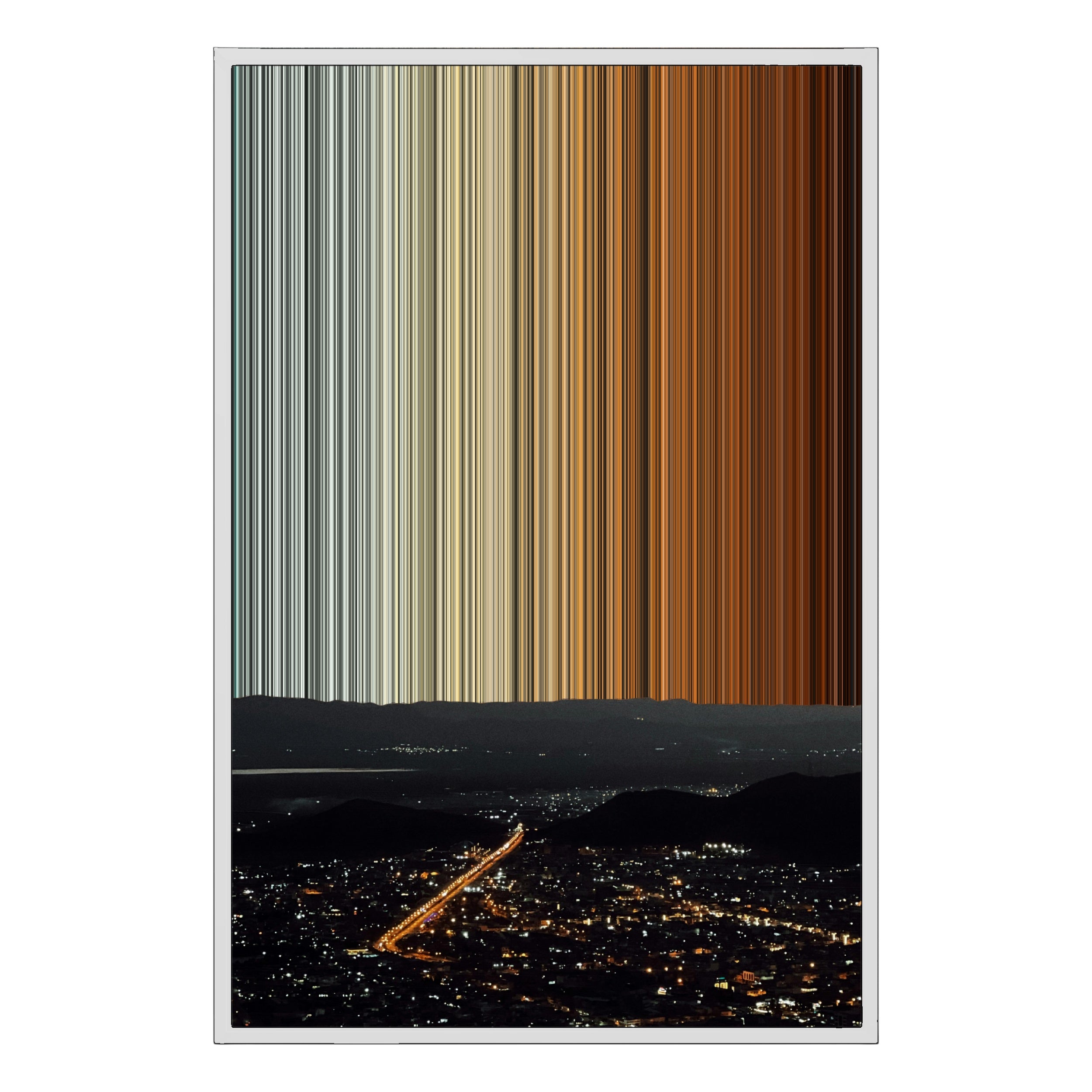 24×34" Metallic Float Frame Canvas - White Frame variant