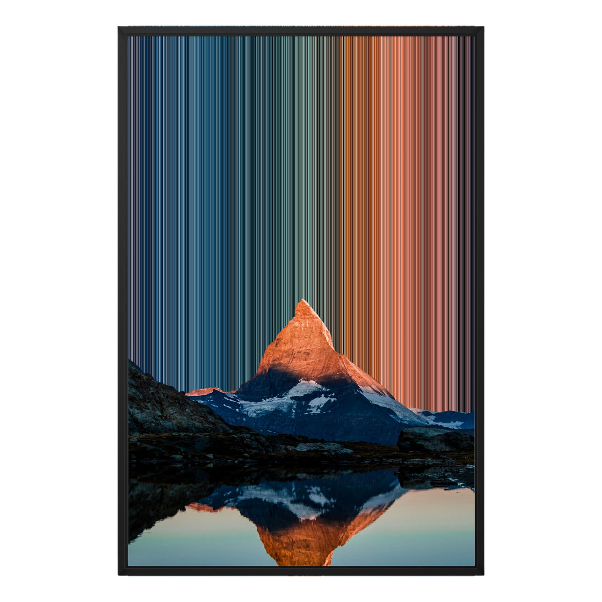 Leinwandbild mit Schattenfugenrahmen im Format 24×36", schwarzer Rahmen
