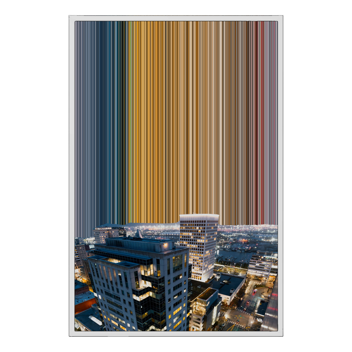 Lærred i floater-ramme, 24×36", hvid ramme