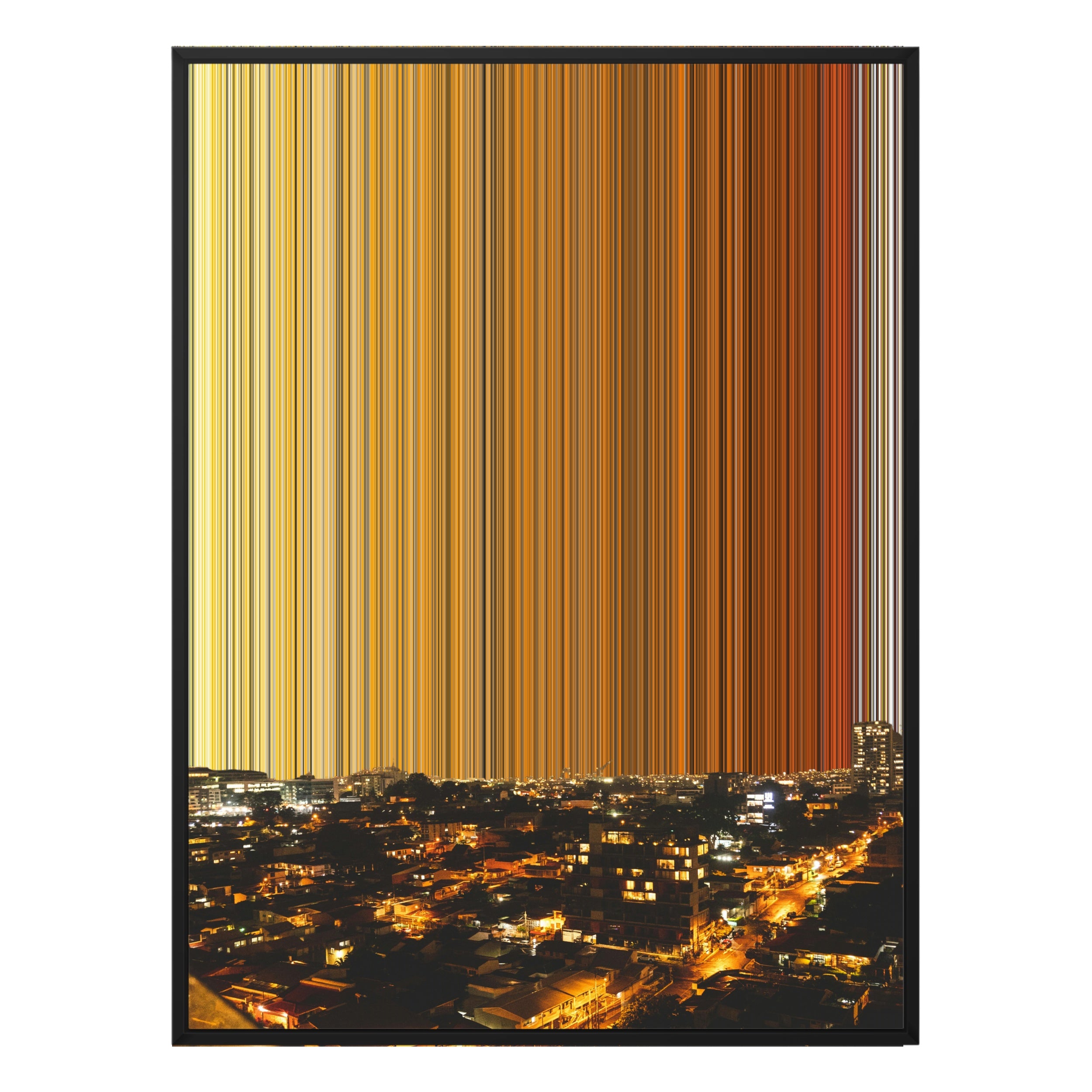 24×38" Metallic Float Frame Canvas - Black Frame variant