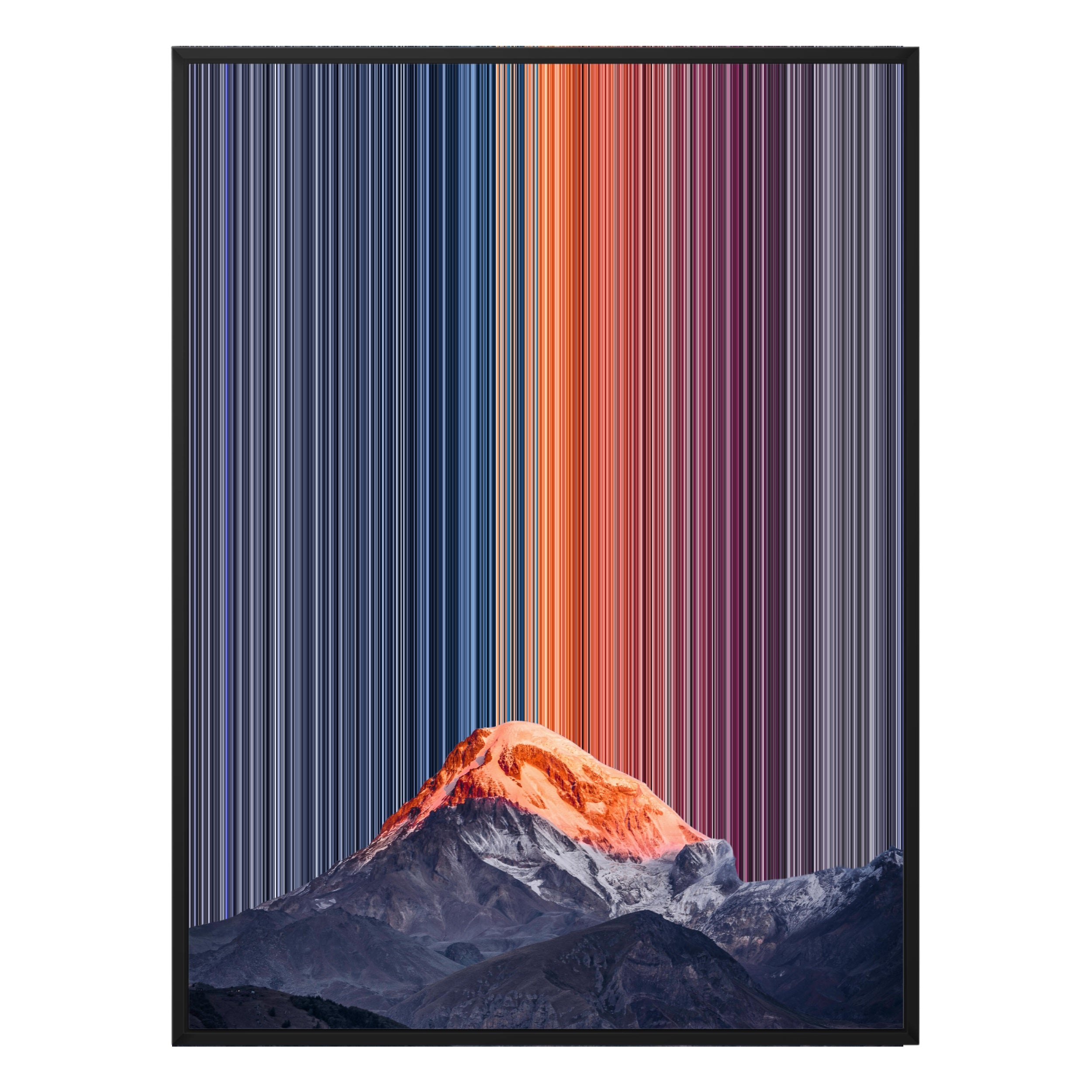 24×38" Metallic Float Frame Canvas - Black Frame variant